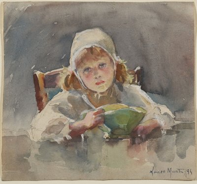 Kind mit grüner Schale (1895) von Laura Muntz Lyall